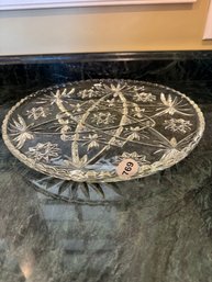 #769 Cut Glass Platter 13 1/2'