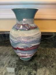 #780 Pottery Vase 10'T Signed Robinson