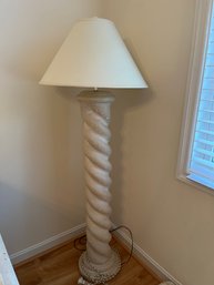 Twisted Travertine Stone Like Pillar Lamp - D08