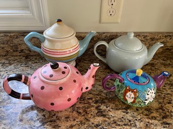 Four Sweet And Funky Teapots - K27