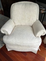 Lovely Cream Upholstered Swivel Chair - Stain Safe - 1B4