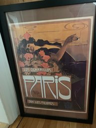 Art Nouveau Style Vintage Poster. Paris Cigarillos