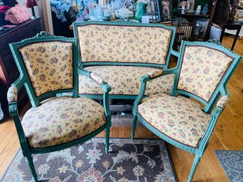 Vintage Small Settee W/matching Chairs