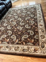 Large Blue Beige And Chocolate Brown Rug By Jacqueline Smith Daylan Rug Company - BM1