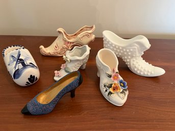 Collectors Ceramic Shoe 6 Pc Lot - D38