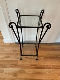 Two Shelf Wrought Iron Small Stand - L13