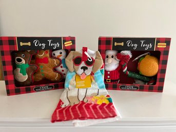 New Two Boxed Holiday Pet Toys And Doggie Dish Towel - C07