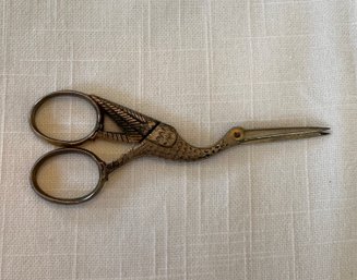 Pair Of Steel Stork Scissors / Sewing Tool Accessory - J19