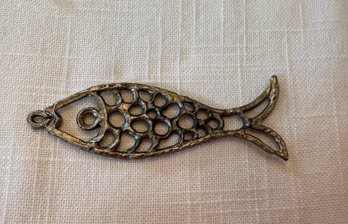 Handmade Silver Fish Chatelaine / Pendant- J26