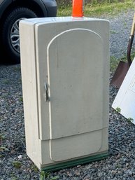 Vintage Child Size Wooden Refrigerator