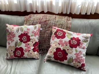 Two Pillows With Coordinating Throw -DN02