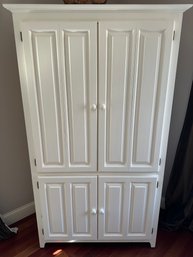 White Painted Wood Armoire - 2FB6