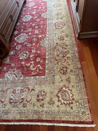 Extra Large Oriental Rug In Golds & Blood Orange/brick Red - MB13