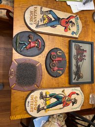 Vintage  Firefighter Related Wall Hangings