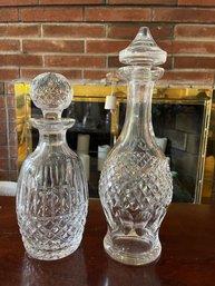 1 Waterford Crystal Decanter And 1 Crystal Decanter - Colleen And Roly Poly - L36