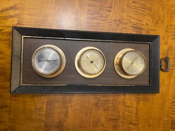 Vintage Wall Barometer, Thermometer, Humidity