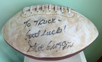 Vintage Signed Limited Edition Steve Grogan #14 New England Patriots NFL Football