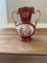 Vintage Hand Painted Decorated French Limoges Vase