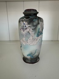 Vintage Shofu Japan Moriage Dragonware Vase