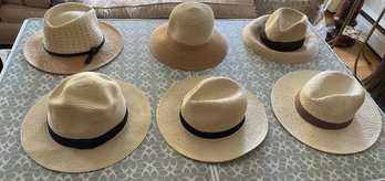 6 Take Me To Aruba Straw Hats Includes Two Tone Beige - H06