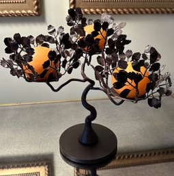 Black Metal Tree Candle Holder - DR14