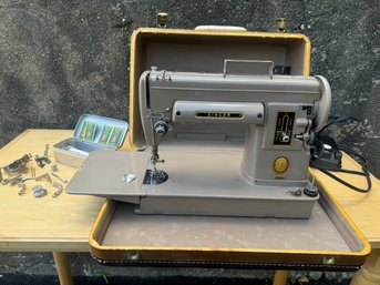 Vintage SINGER 301A Sewing Machine W/attachments