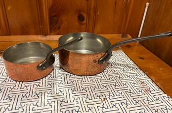 2 Antique Copper Pots - B12