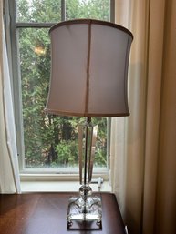 Heavy Clear Glass Lamp & Shade - 1B12