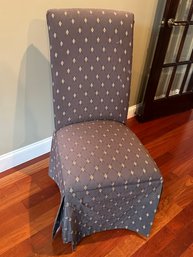 Slipper Chair With Pretty Button Tab Back - O10