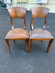 Vintage Chairs With Leather Seating (Wetherley?)