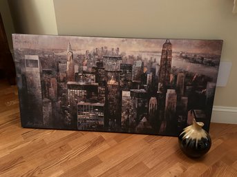 Skyline Canvas With Coordinating Vase - BH5