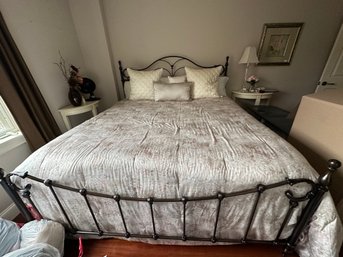 King Size Metal Headboard And Footboard Bed Frame (No Mattress, Linens Sold Separately) - FB10