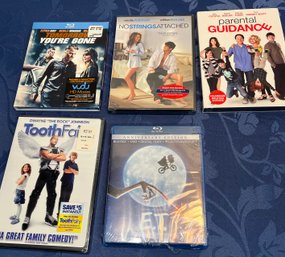 New Sealed Dvds: Tooth Fairy, E T , Parental Guidance,  No Strings Attached, Tomorrow Your Gone
