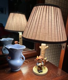 Goebel Figurine Lamp (Vase Sold In Seperate Lot) - Bd03