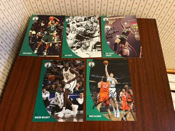 Celtics Players Autographed Photo Cards - Barros, White, Sanders, McCarty And Scalabrine - D24