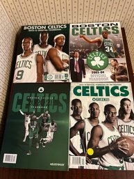 Four Boston Celtics Official Yearbooks 2003-04, 2012-13, 2013-14, 2020-21 - D34