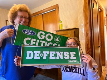 9 Fun Fan Celtics Scroll Banners - Various Sponsors - D40