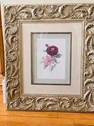 Elegant Framed Floral Print #2 Heavy