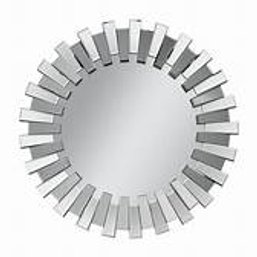 #11 Inspired Home Cesar 35.4-in W X 35.4-in H Sunburst Clear Beveled Frameless Wall Mirror