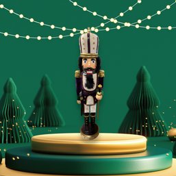 760  Mr. Nutcracker 30 Inches Tall Purple Velvet