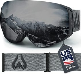 #40 WILDHORN Outfitters Roca Snowboard & Ski Goggles Interchangeable Lens Black