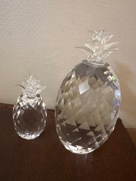Lg Crystal Glass Pineapple By Olga Cassini & Small By Simon Designs - DR11