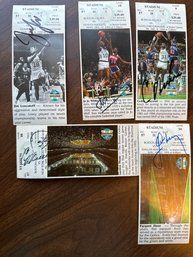 5 Autographed 1994-95 Celtic's Ticket - White, Maxwell, Loscutoff,Parquet Floor & Garden Photo See Pics  - D12