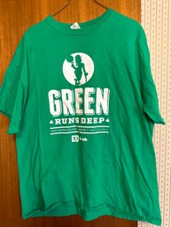 Boston Celtics 2016 GREEN RUNS DEEP Playoff Game 6 4/28/16 T Shirt XL - D102