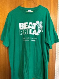 Boston Celtics 2018 BEAT PHILA Playoff T Shirt XL - D103