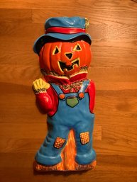 24inch Vintage Plastic Pumpkin Scarecrow - Br