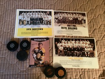 Boston Bruins Team Photos, Pucks & Program - BL140