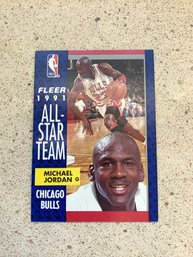 1991 Fleer All Star Team Michael Jordan #211 - 11