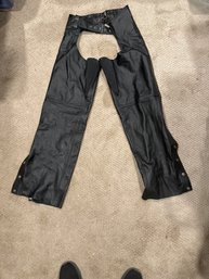 Black Leather Element Chaps Ladies   Size 10