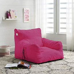 #24 Comfy Indoor And Outdoor Nylon Self Expanding Foam Arm Chair, Fuchsia
